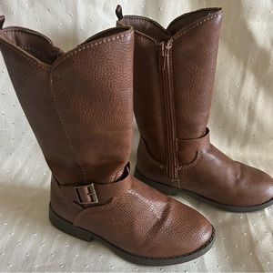 OshKosh B'gosh Lumi Zip-Up Boots Color Brown-Girls Size 11m